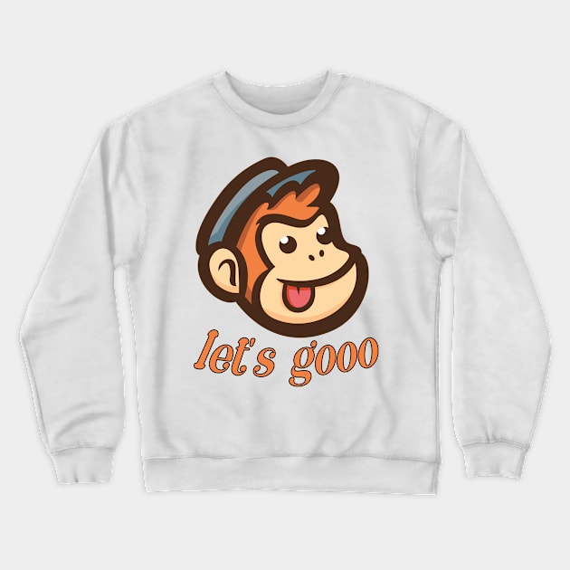 Gorilla Tag Monke VR Gamer for Kids, Adults, Teens Crewneck Sweatshirt by KRMOSH